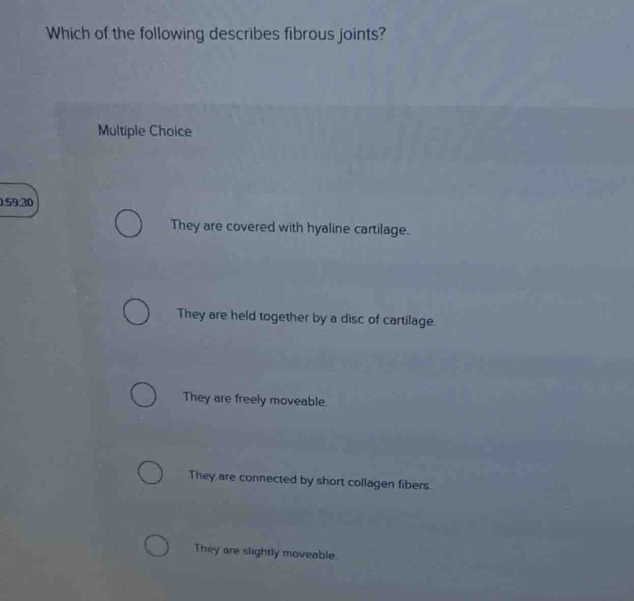 which of the following describes fibrous joints? multiple choice they a…