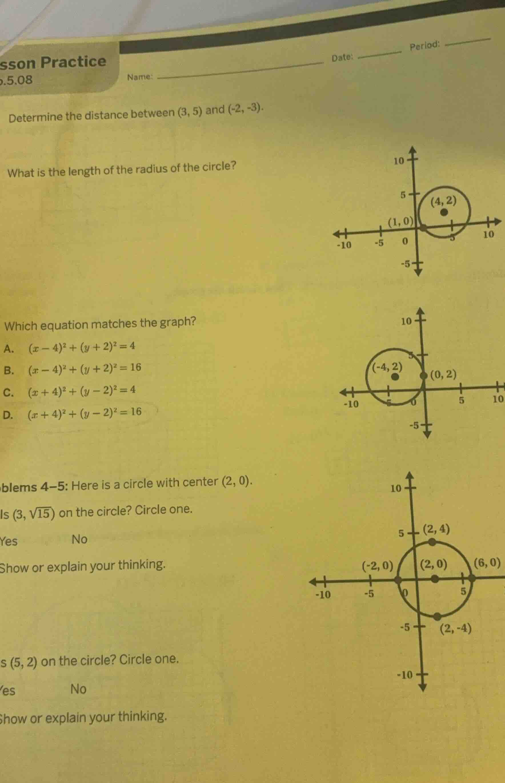 determine the distance between \\((3, 5)\\) and \\((-2, -3)\\). what is…