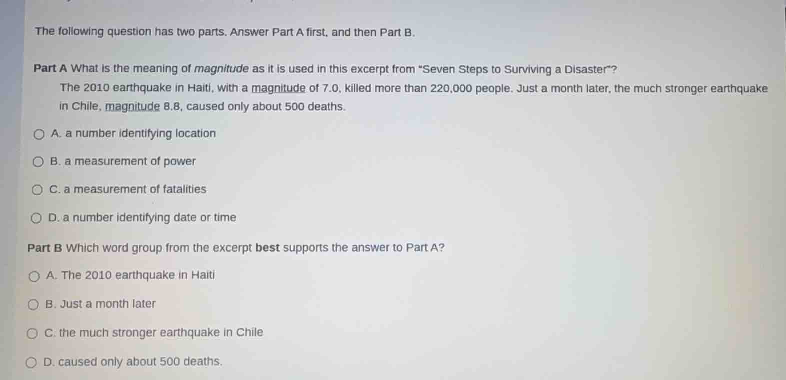 the following question has two parts. answer part a first, and then par…