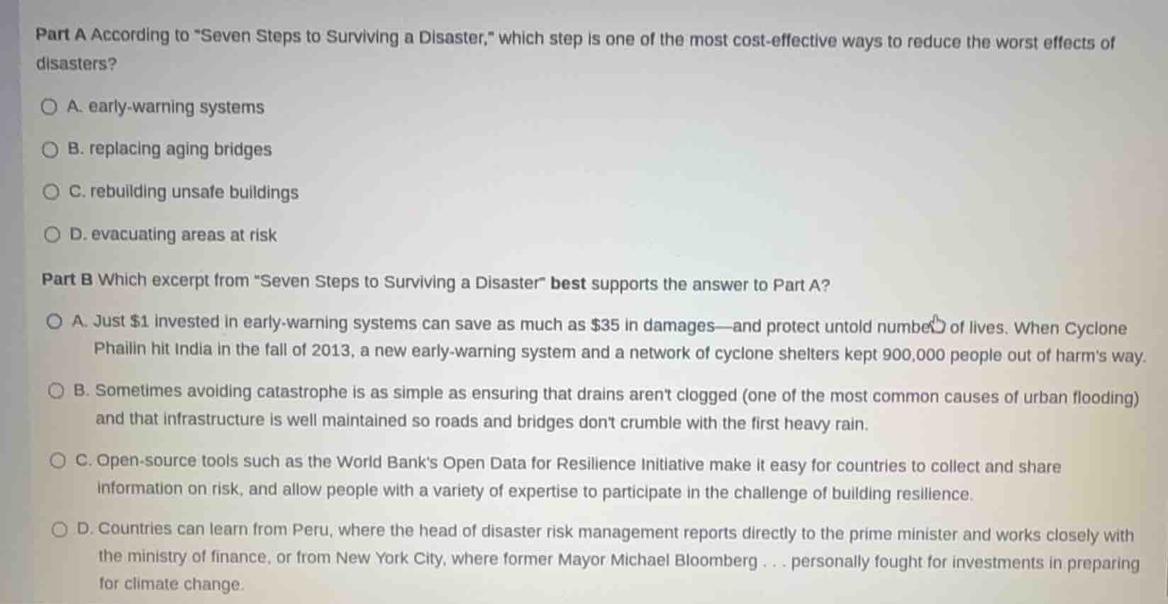 part a according to \seven steps to surviving a disaster,\ which step i…