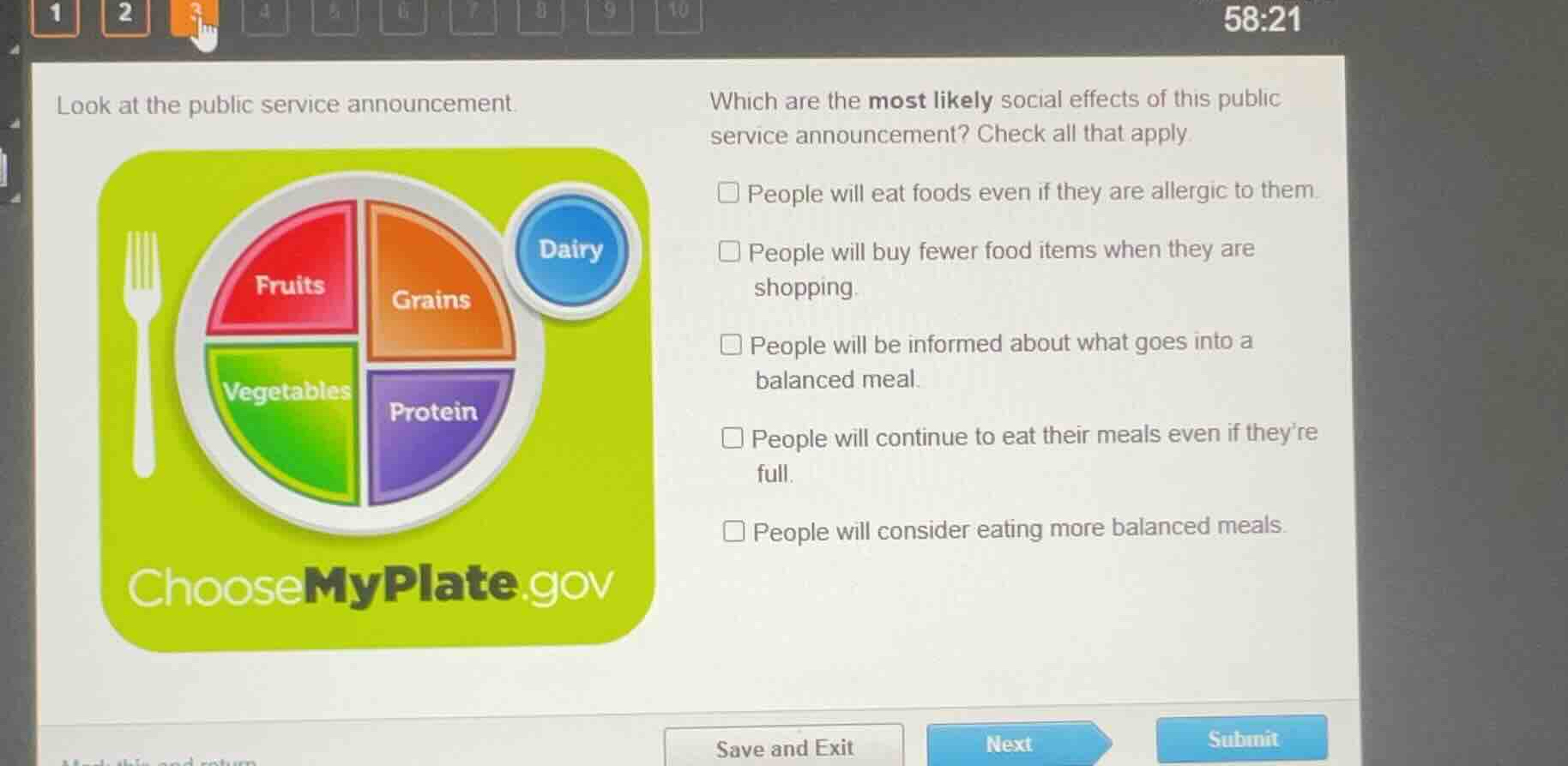 look at the public service announcement. which are the most likely soci…