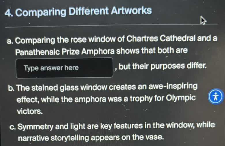 4. comparing different artworks a. comparing the rose window of chartre…