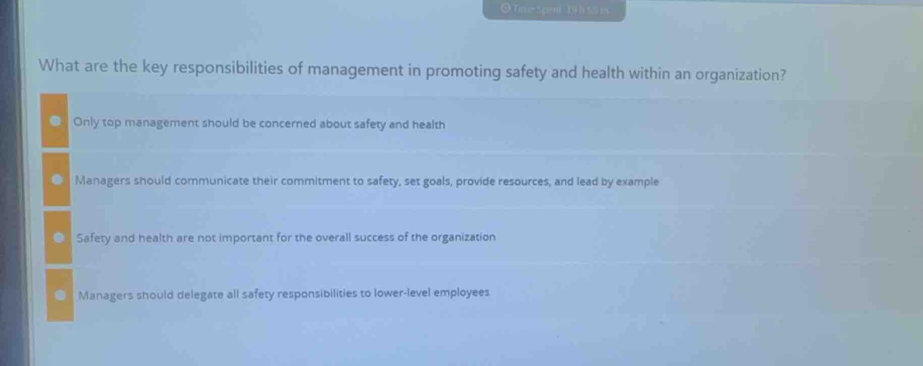 what are the key responsibilities of management in promoting safety and…