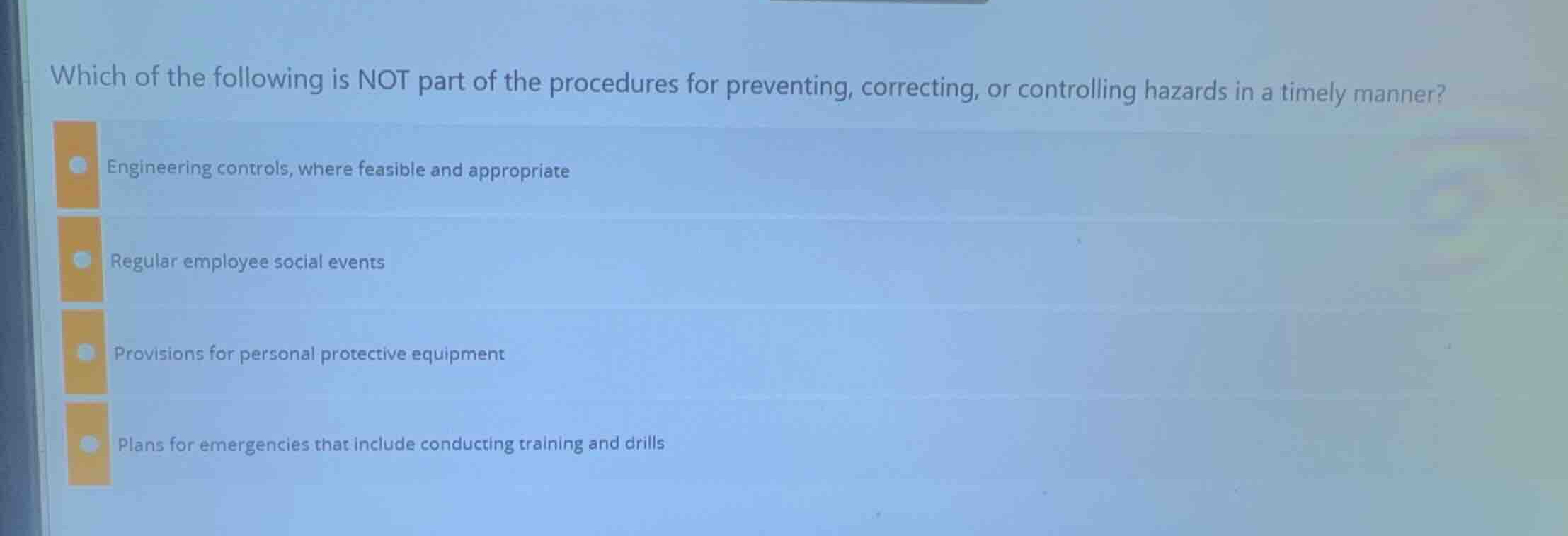 which of the following is not part of the procedures for preventing, co…