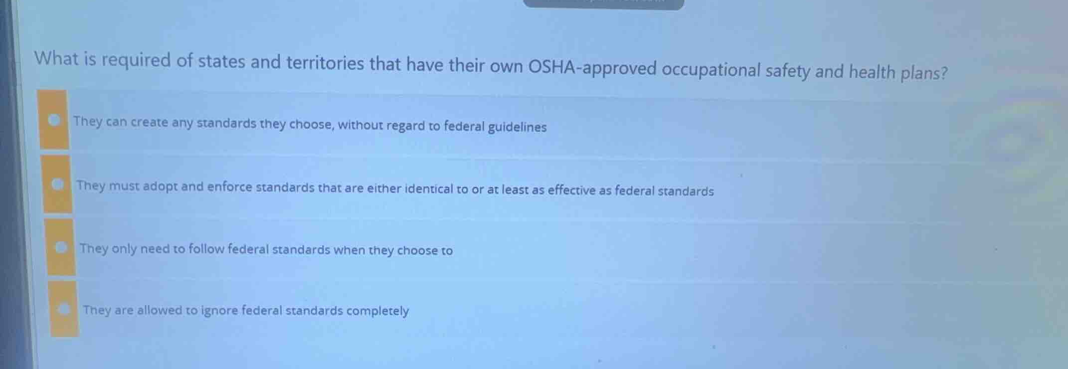 what is required of states and territories that have their own osha-app…