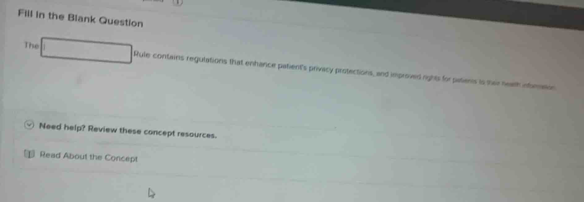fill in the blank question the rule contains regulations that enhance p…