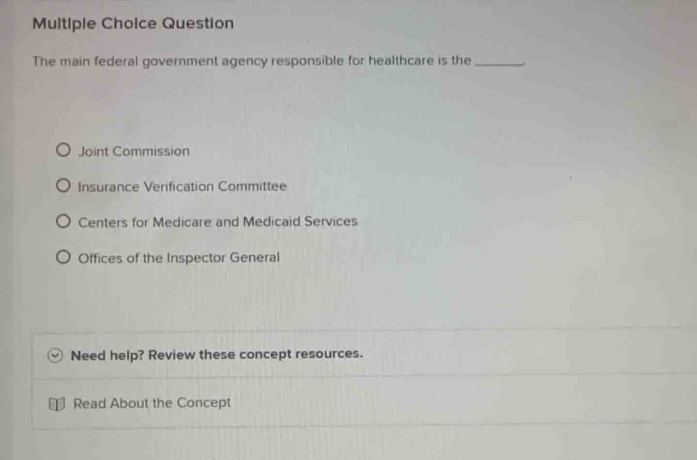 multiple choice question the main federal government agency responsible…