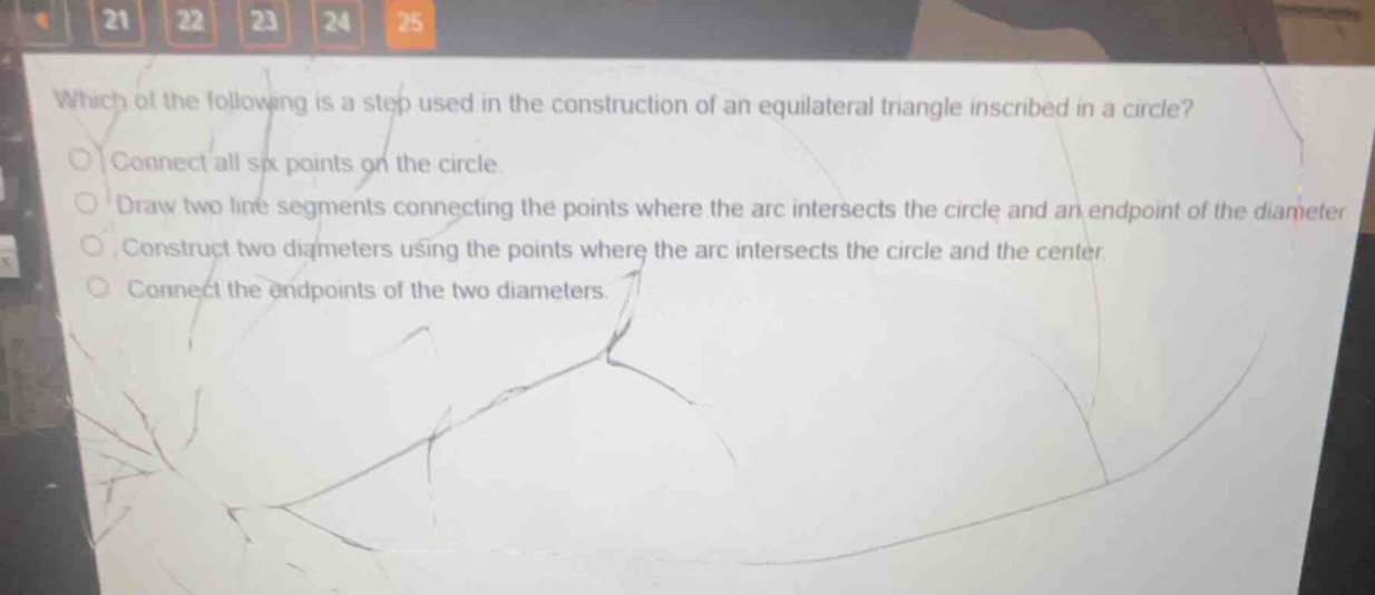 which of the following is a step used in the construction of an equilat…