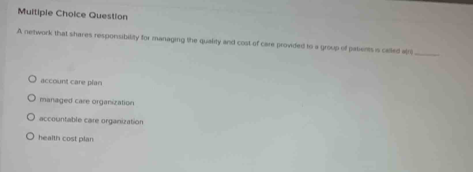 multiple choice question a network that shares responsibility for manag…