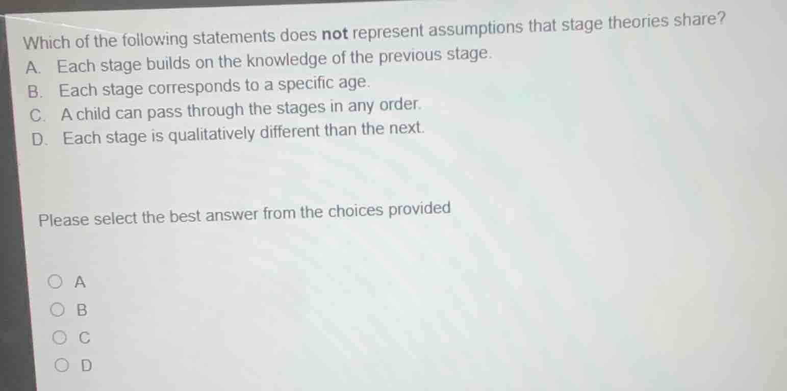 which of the following statements does not represent assumptions that s…