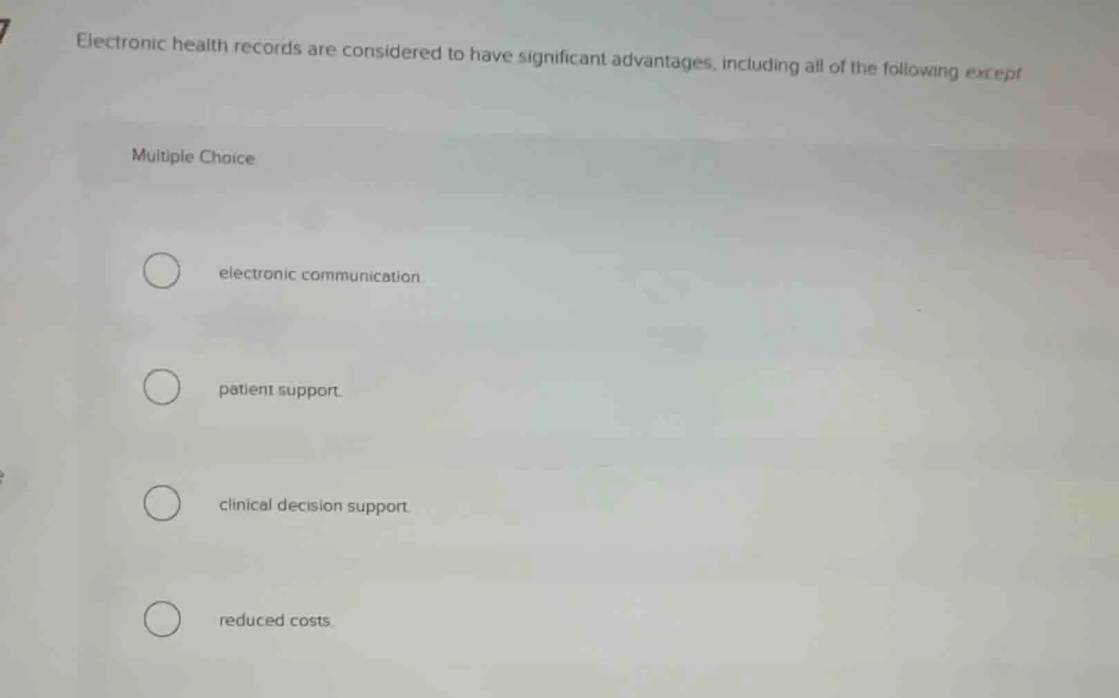 electronic health records are considered to have significant advantages…