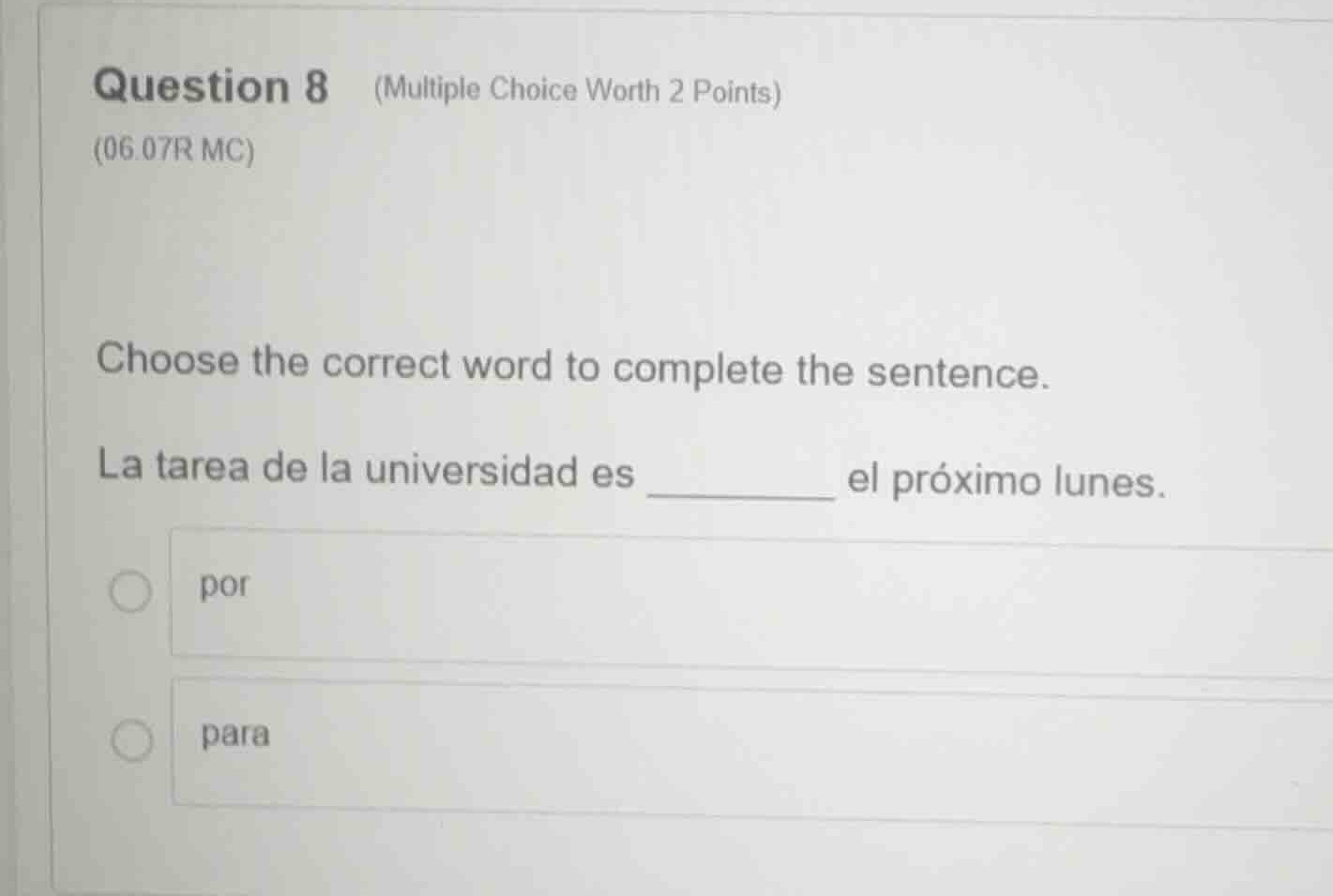 question 8 (multiple choice worth 2 points) (06.07r mc) choose the corr…