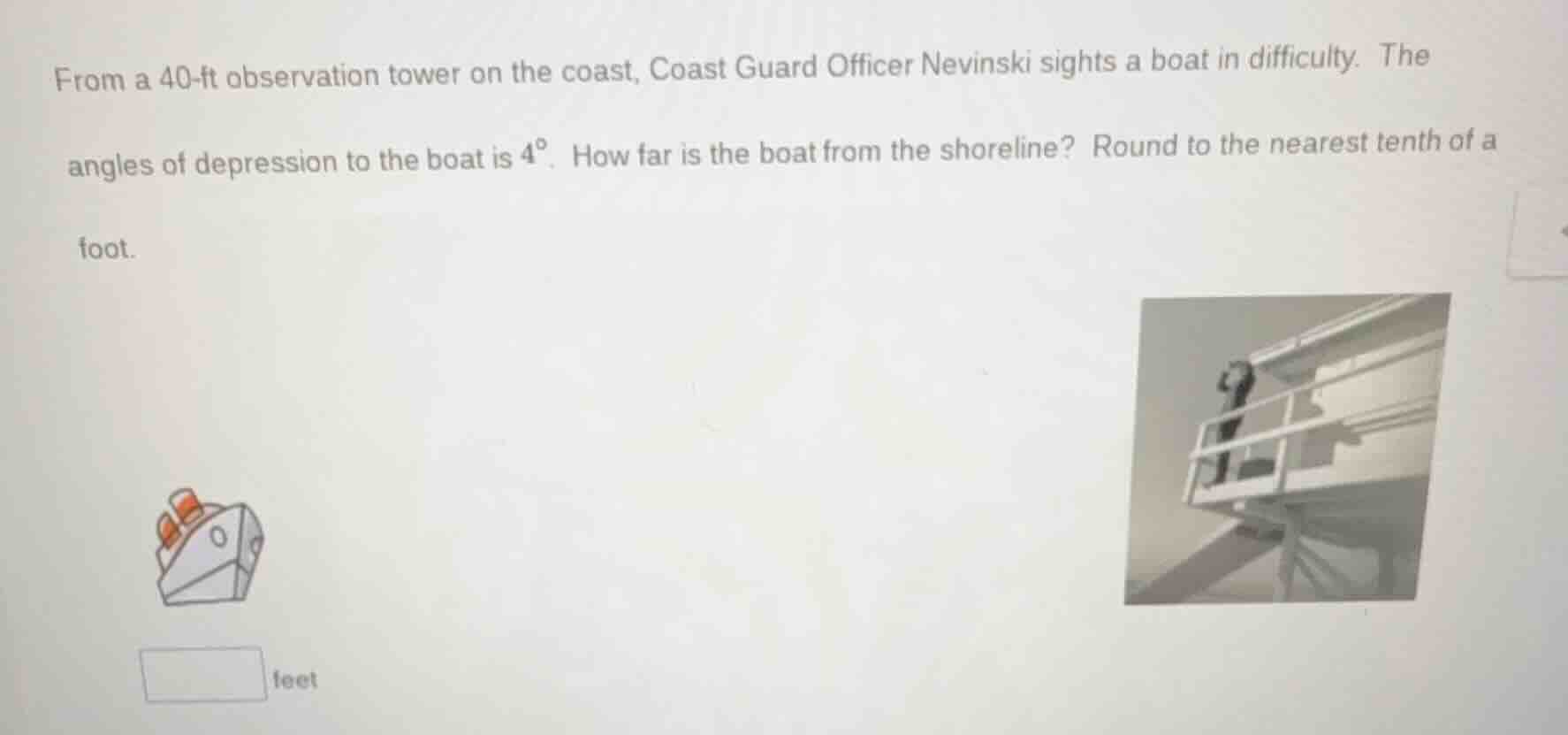 from a 40-ft observation tower on the coast, coast guard officer nevins…
