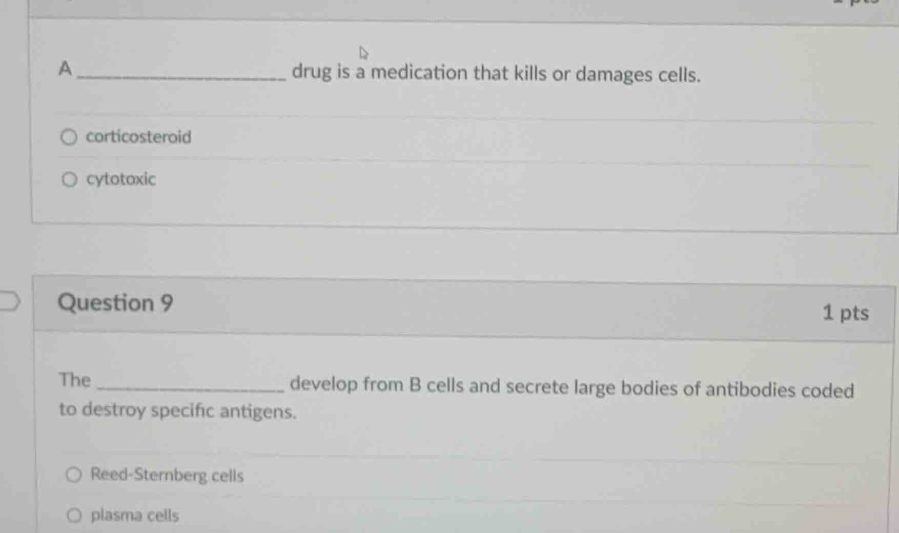 a ____________ drug is a medication that kills or damages cells. cortic…