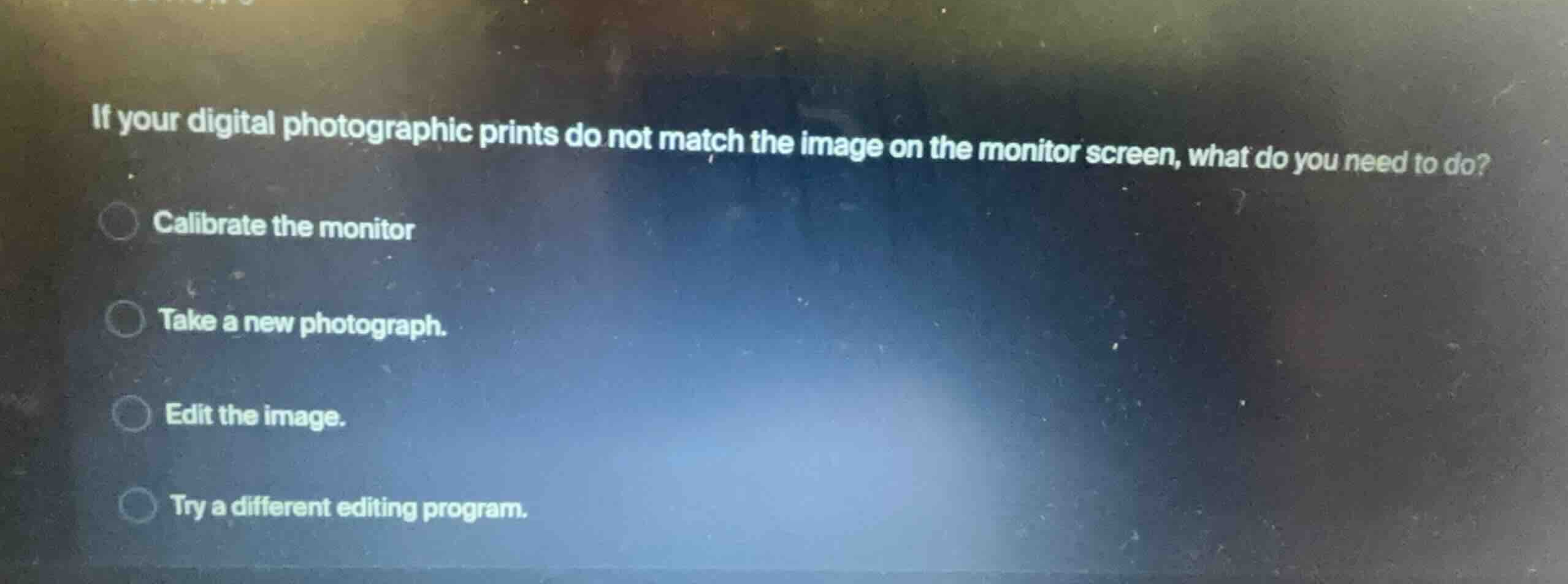 if your digital photographic prints do not match the image on the monit…