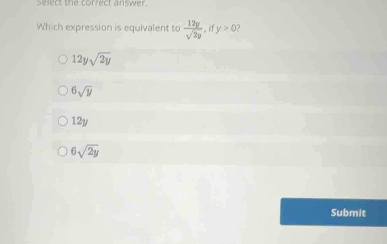 select the correct answer. which expression is equivalent to \\(\\frac{…