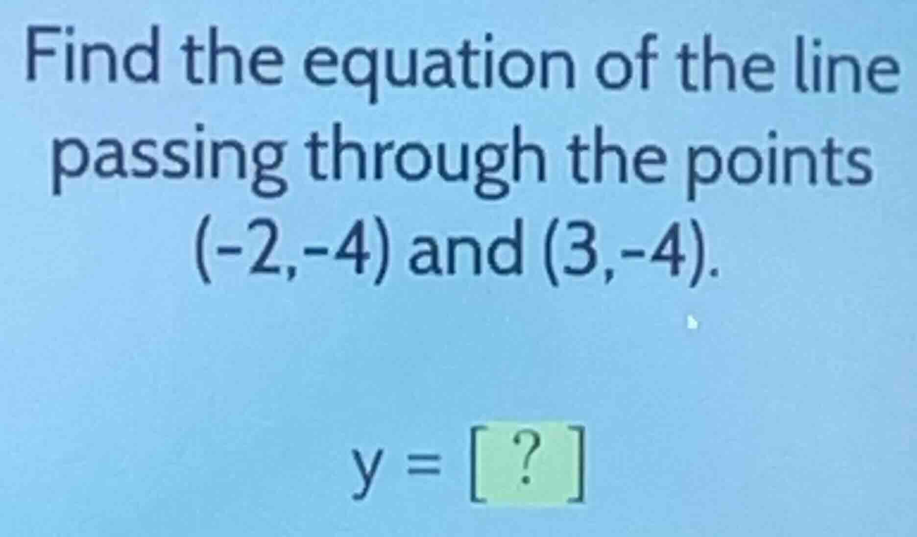 find the equation of the line passing through the points \\((-2,-4)\\) …
