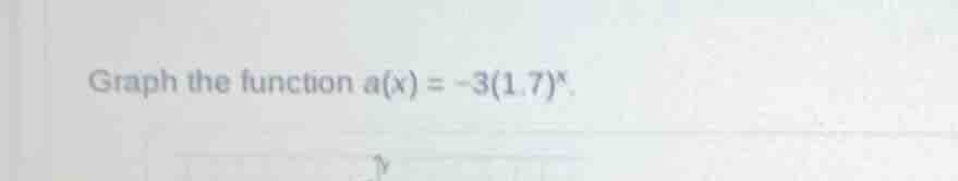 graph the function \\(a(x) = -3(1.7)^x\\).