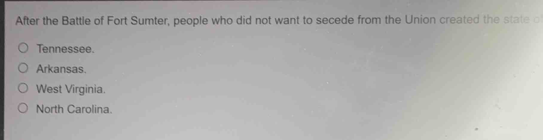 after the battle of fort sumter, people who did not want to secede from…