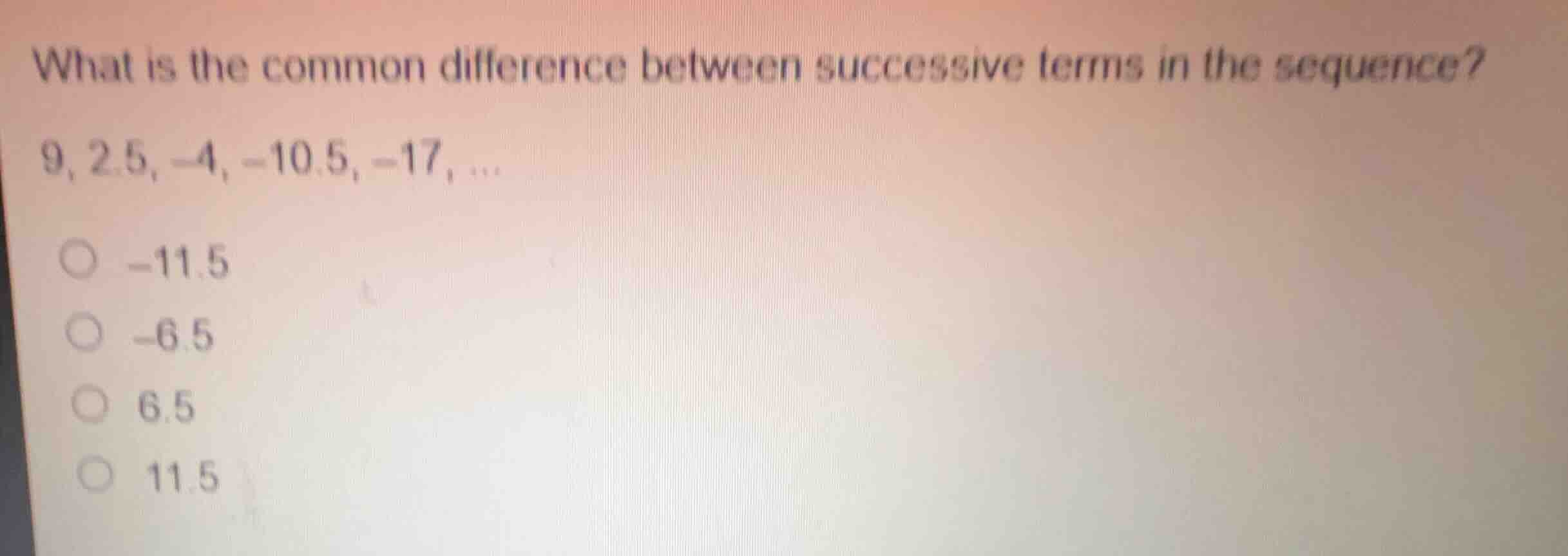 what is the common difference between successive terms in the sequence?…