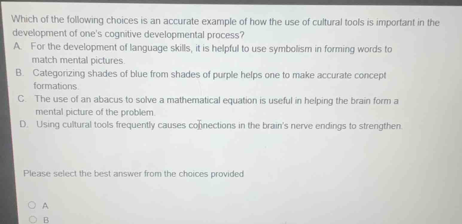 which of the following choices is an accurate example of how the use of…