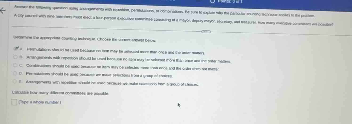 answer the following question using arrangements with repetition, permu…