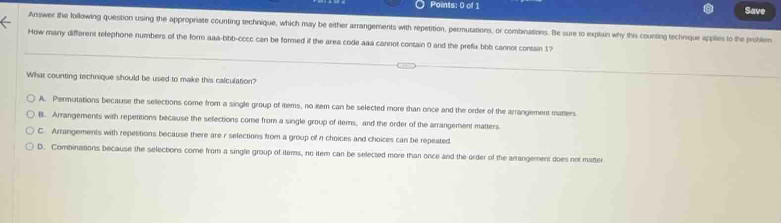 answer the following question using the appropriate counting technique,…