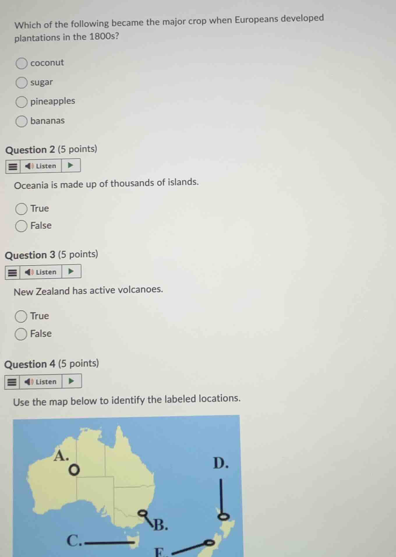 which of the following became the major crop when europeans developed p…