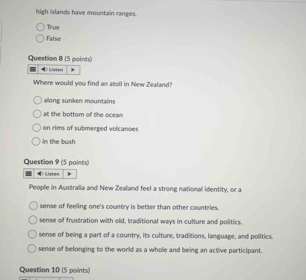high islands have mountain ranges. true false question 8 (5 points) whe…