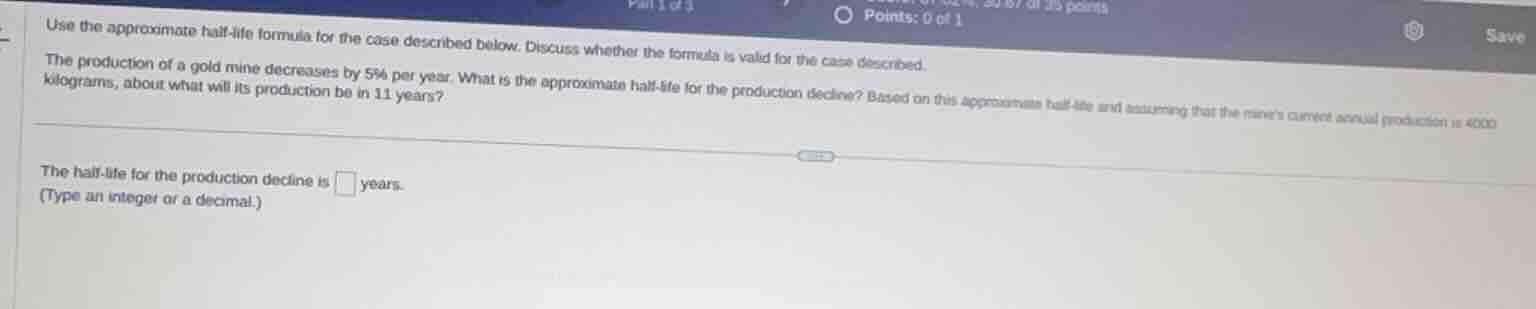 use the approximate half-life formula for the case described below. dis…