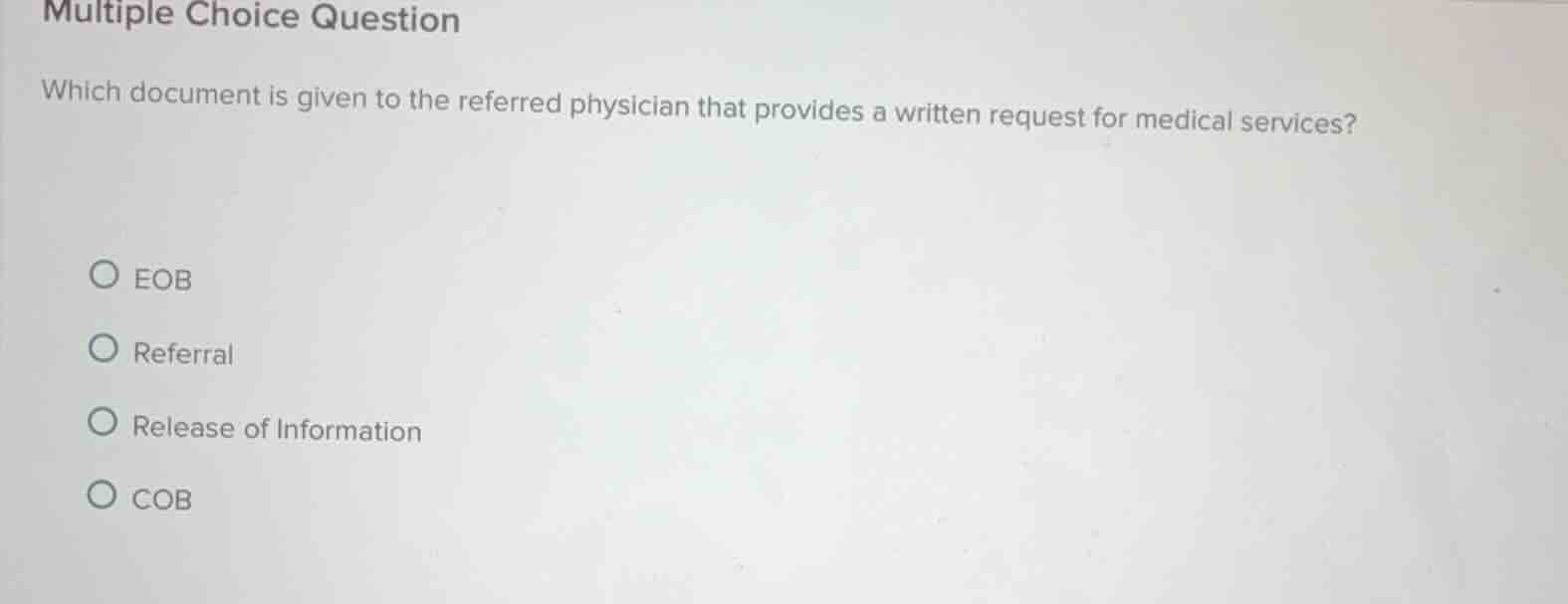 multiple choice question which document is given to the referred physic…