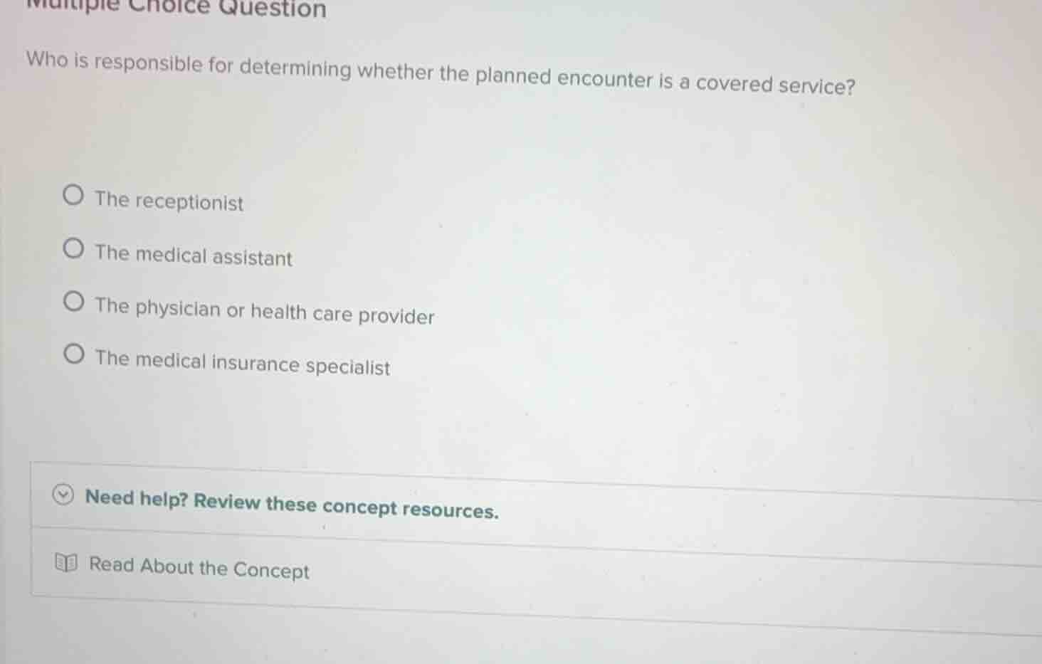 multiple choice question who is responsible for determining whether the…