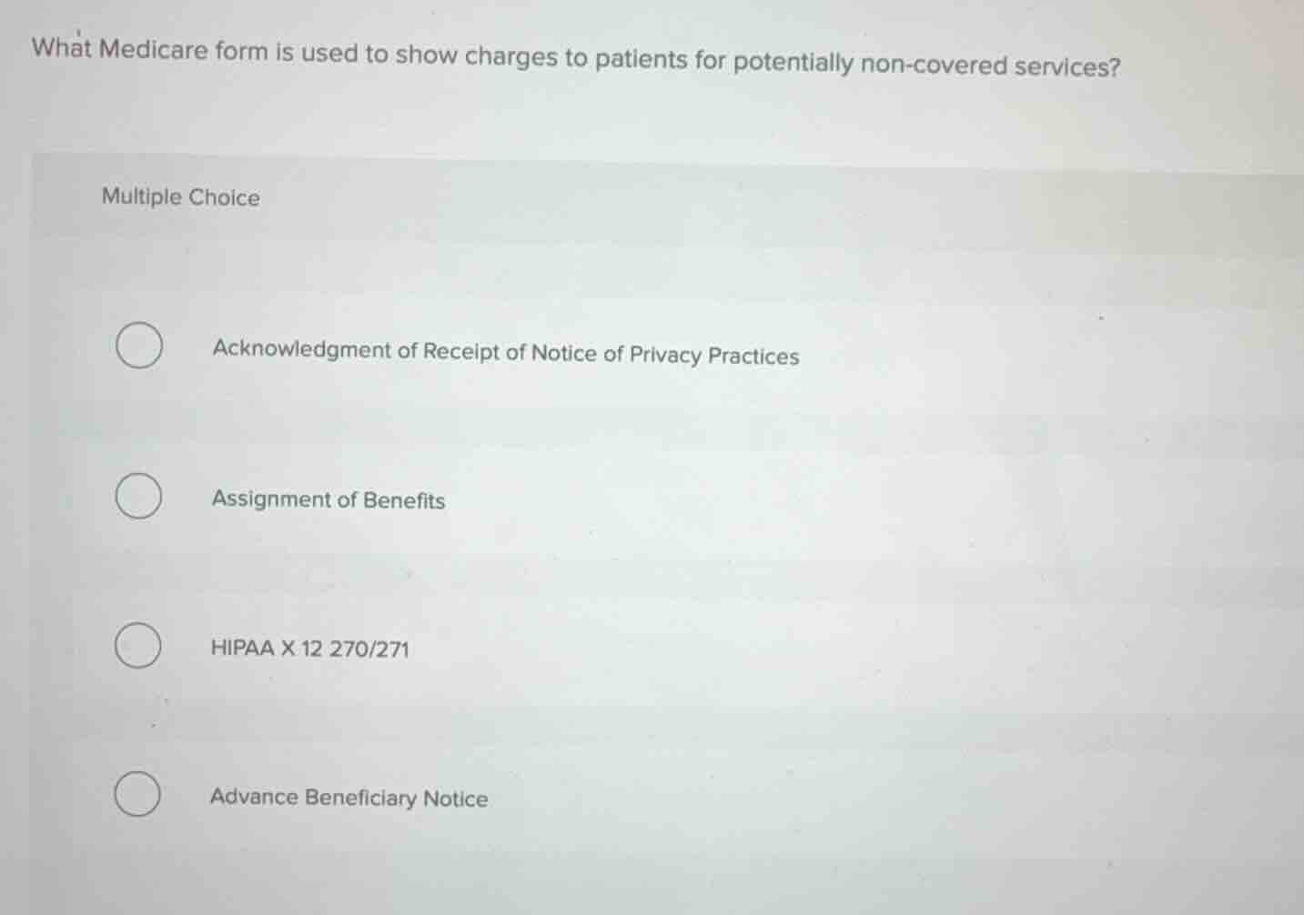 what medicare form is used to show charges to patients for potentially …