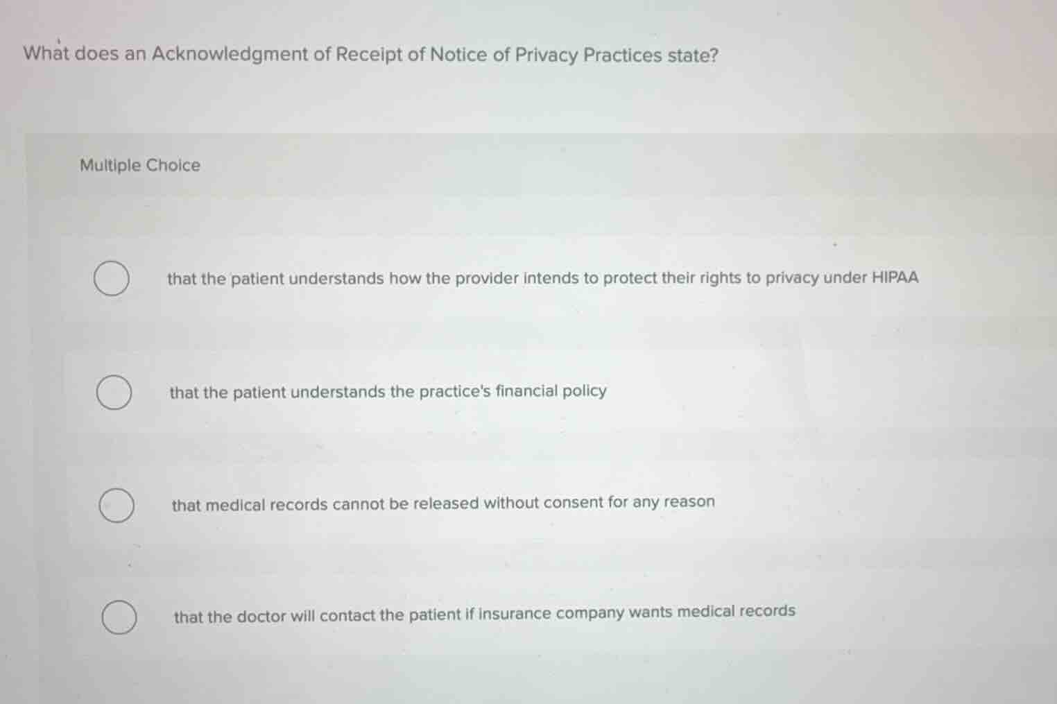 what does an acknowledgment of receipt of notice of privacy practices s…