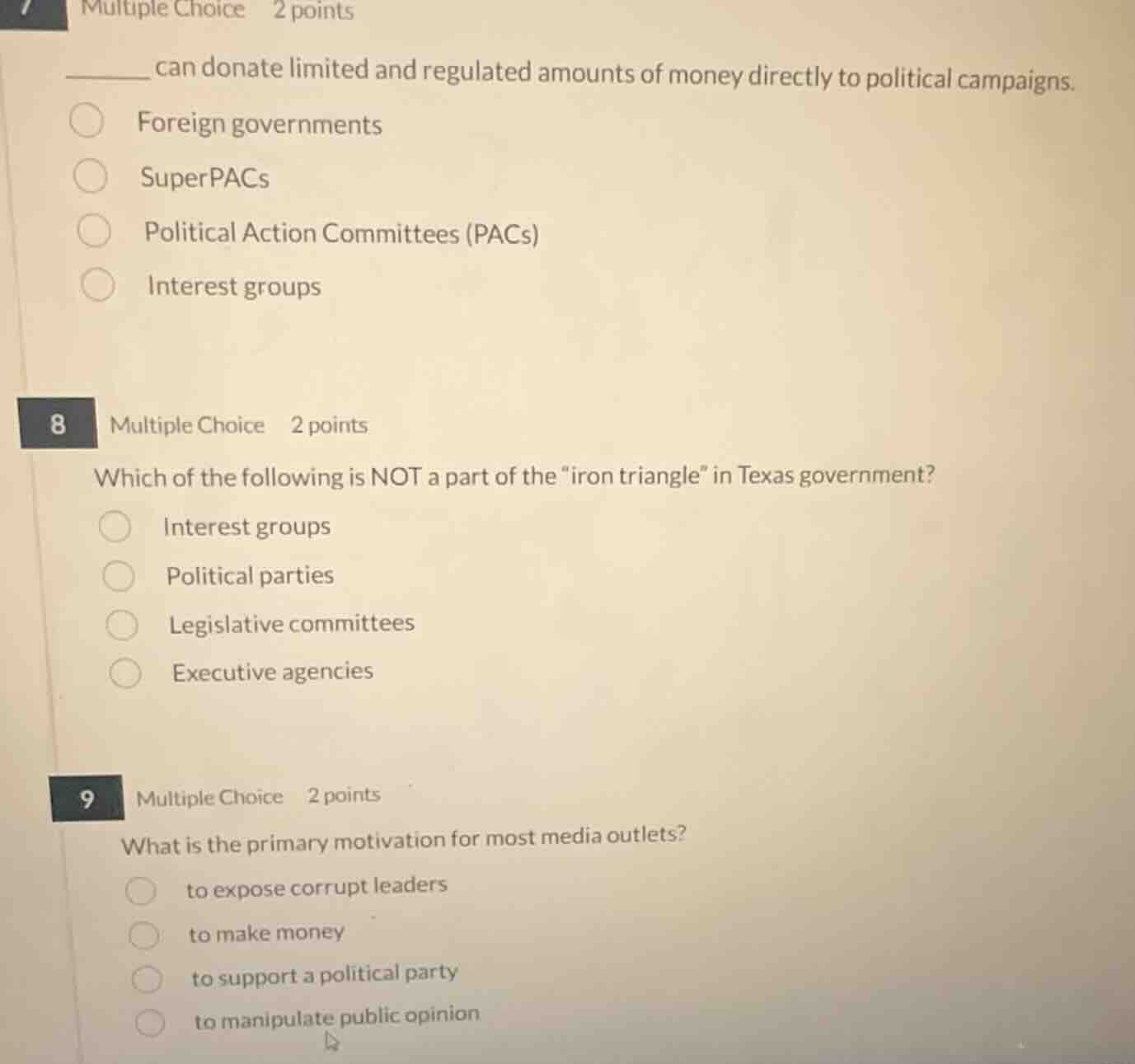 7 multiple choice 2 points _______ can donate limited and regulated amo…