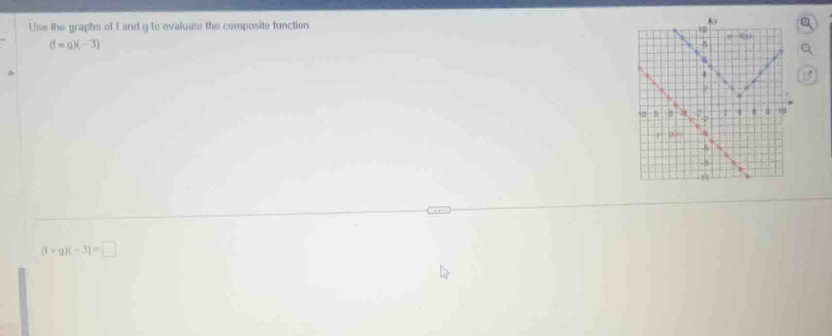 use the graphs of f and g to evaluate the composite function. \\((f \\c…