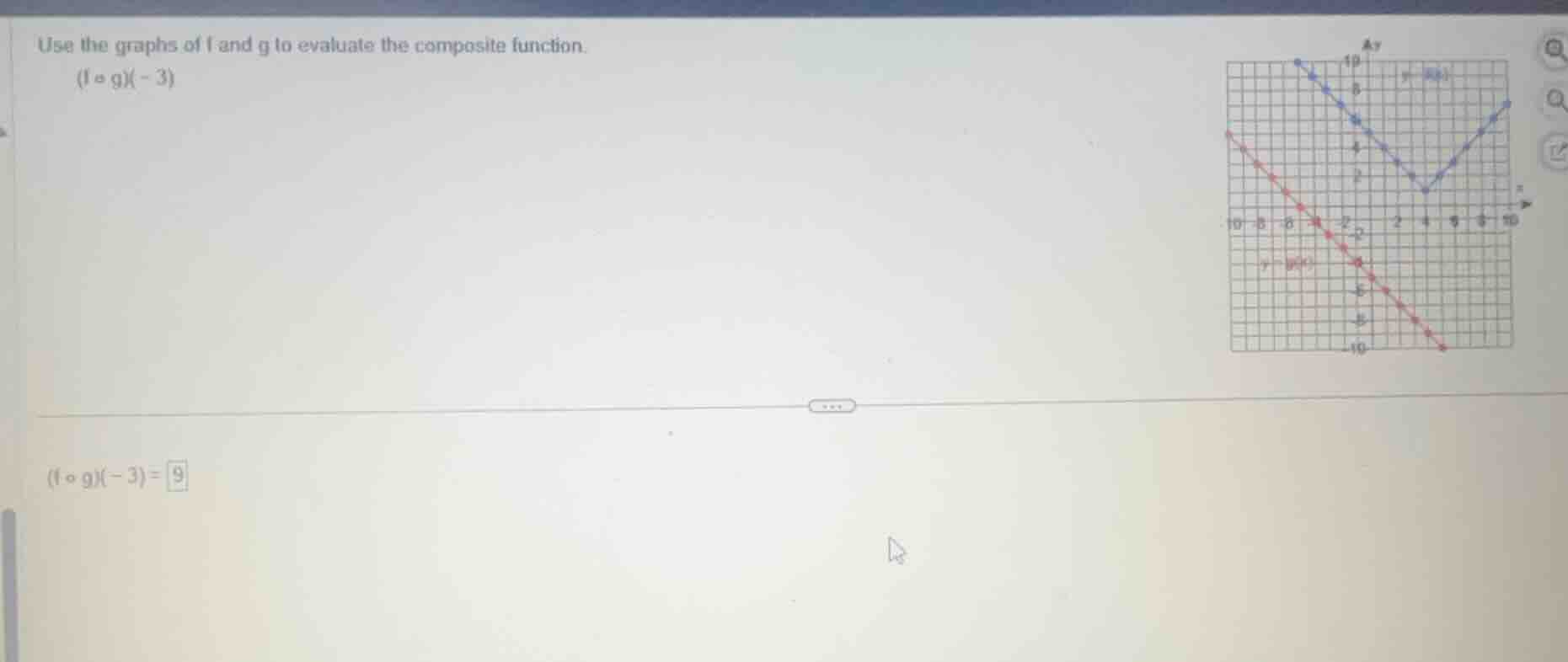 use the graphs of f and g to evaluate the composite function. \\((f \\c…
