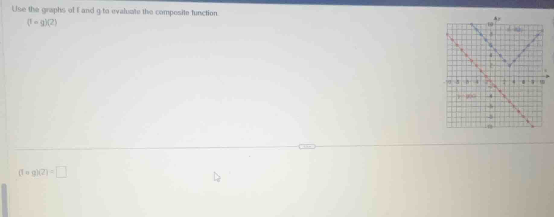 use the graphs of f and g to evaluate the composite function. \\((f \\c…