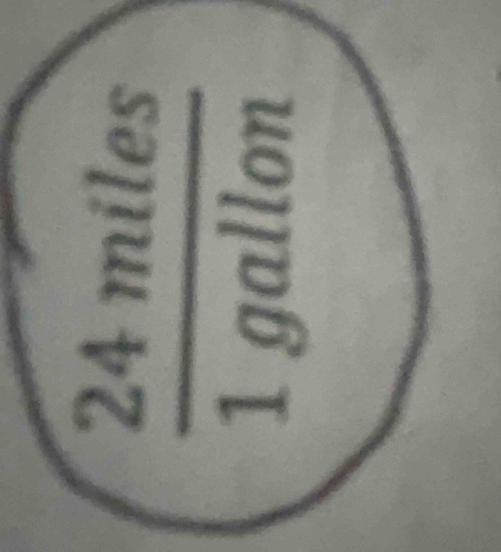 \\frac{24\\text{ miles}}{1\\text{ gallon}}