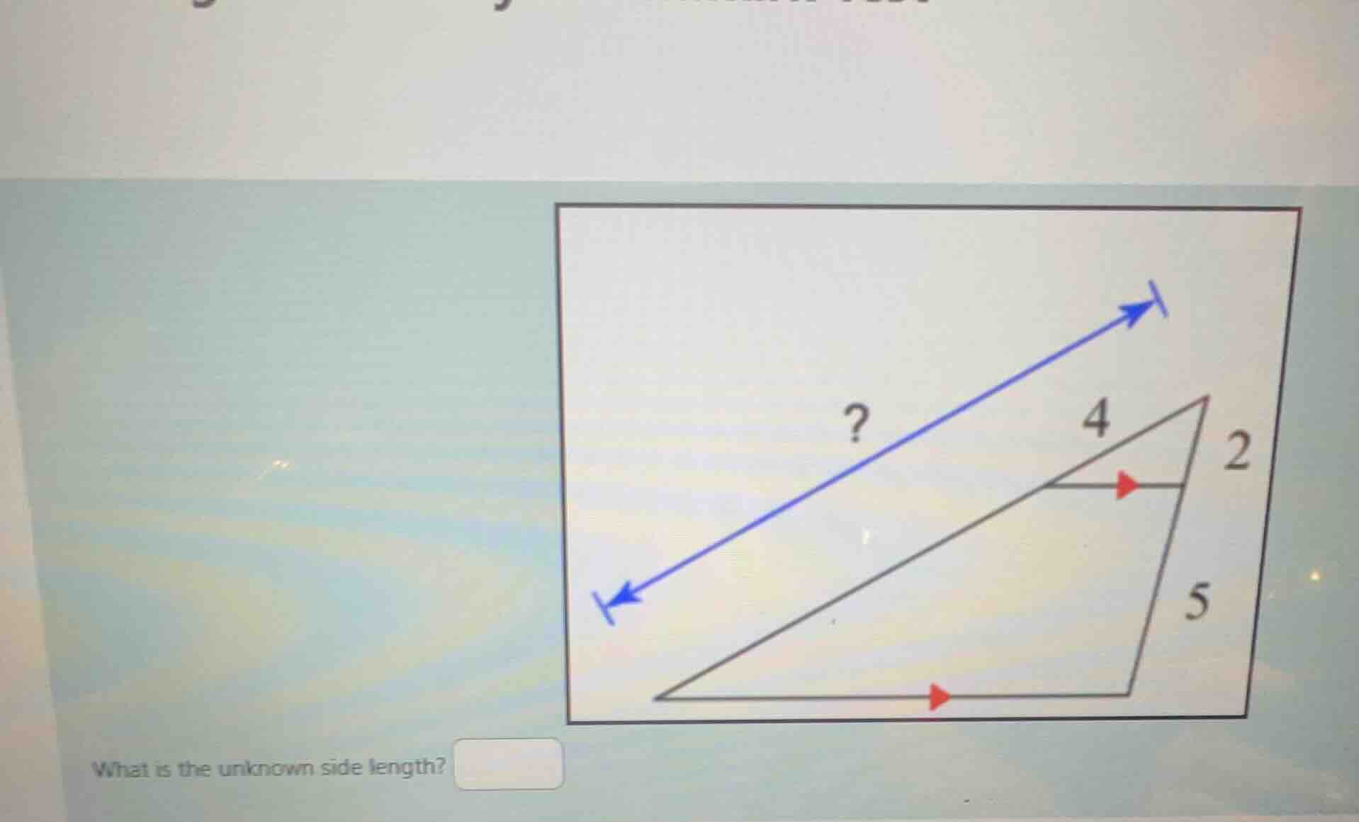 what is the unknown side length?