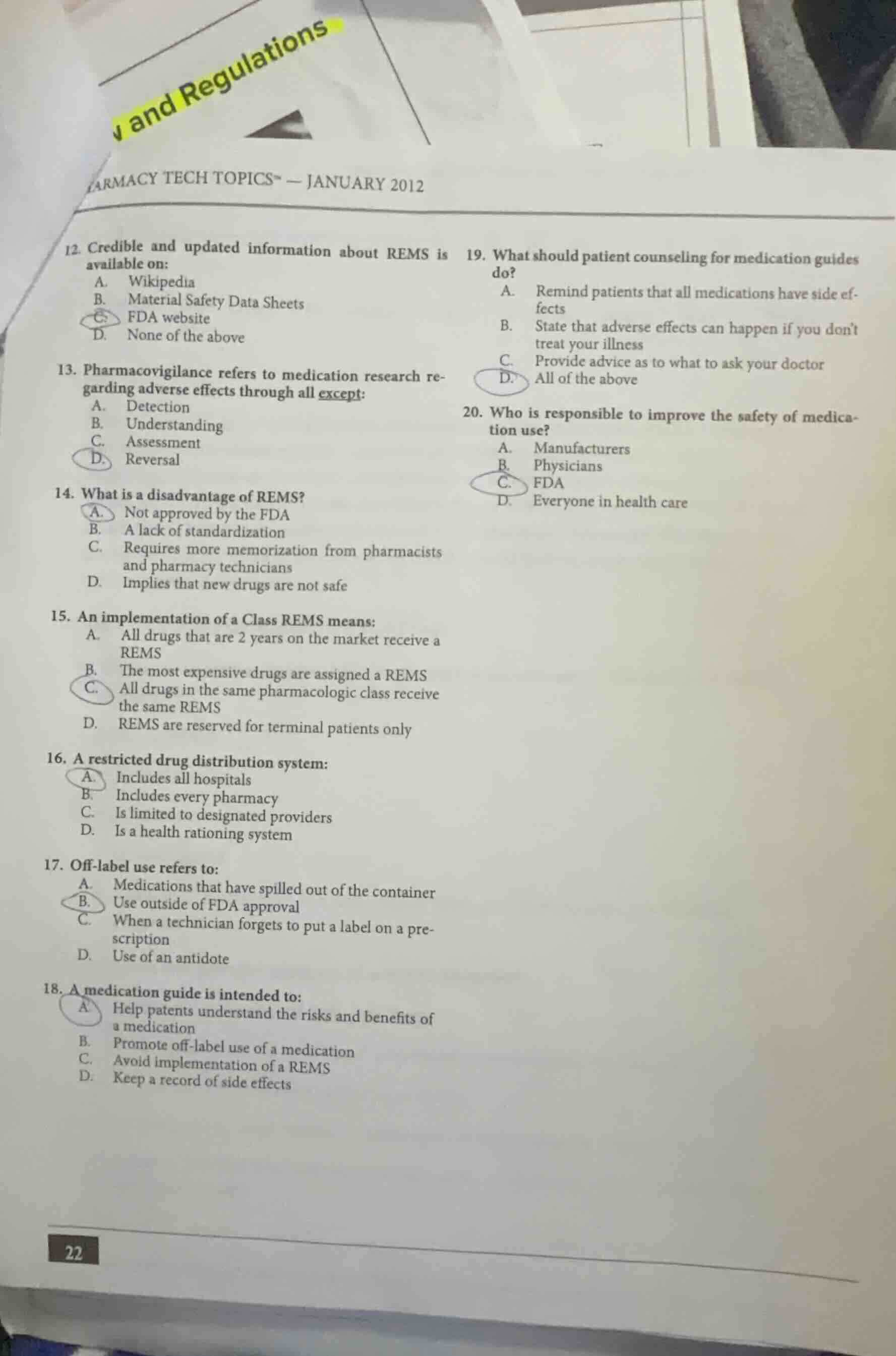 pharmacy tech topics - january 2012 12. credible and updated informatio…