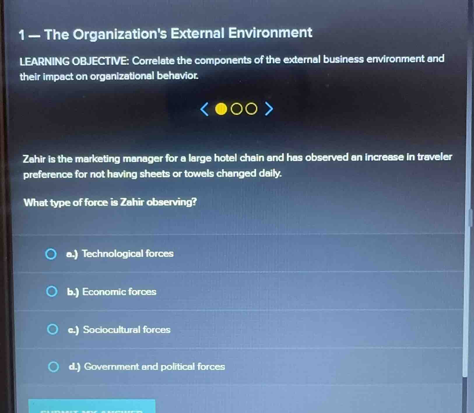 1 - the organizations external environment learning objective: correlat…