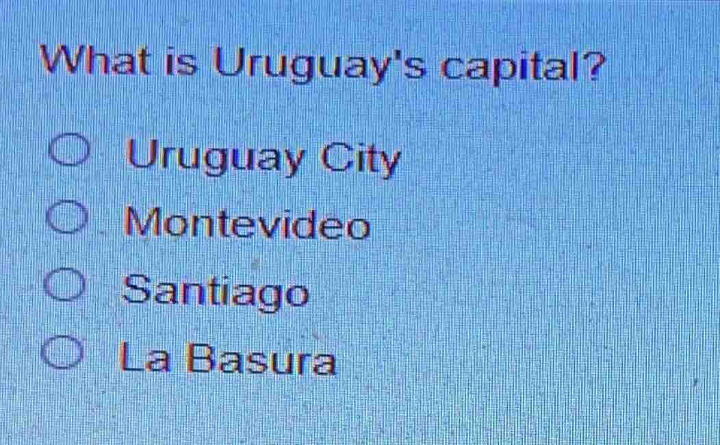 what is uruguays capital? uruguay city montevideo santiago la basura