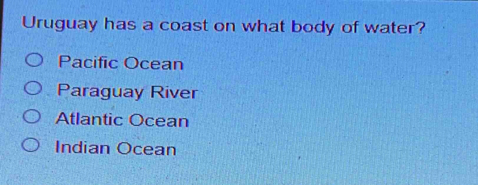 uruguay has a coast on what body of water? pacific ocean paraguay river…