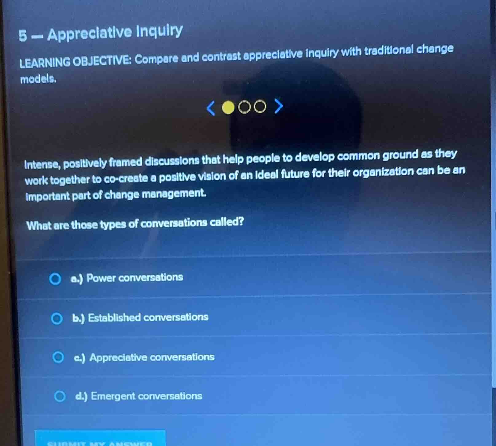 5 - appreciative inquiry learning objective: compare and contrast appre…
