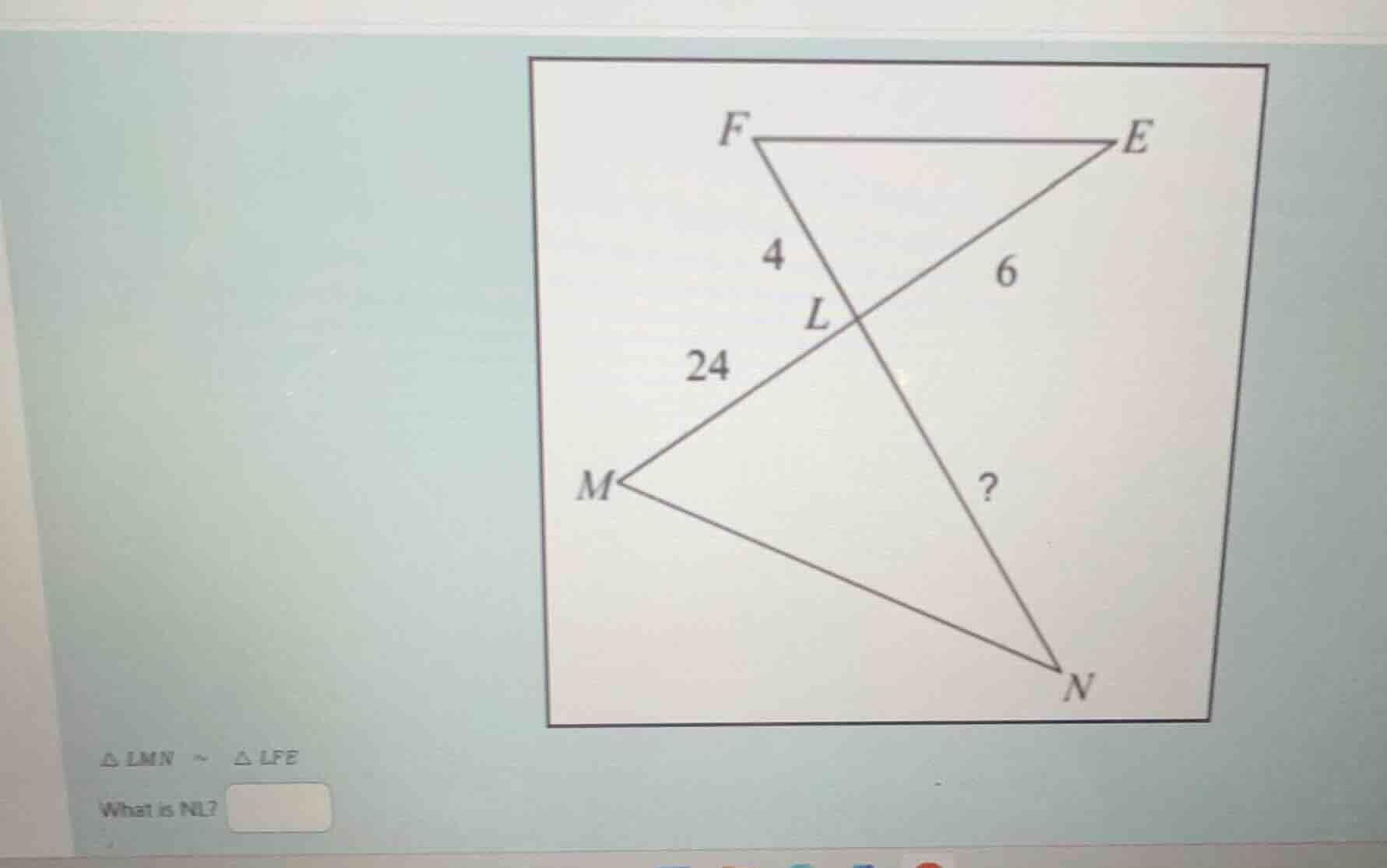 \\delta lmn \\sim \\delta lfe what is nl?