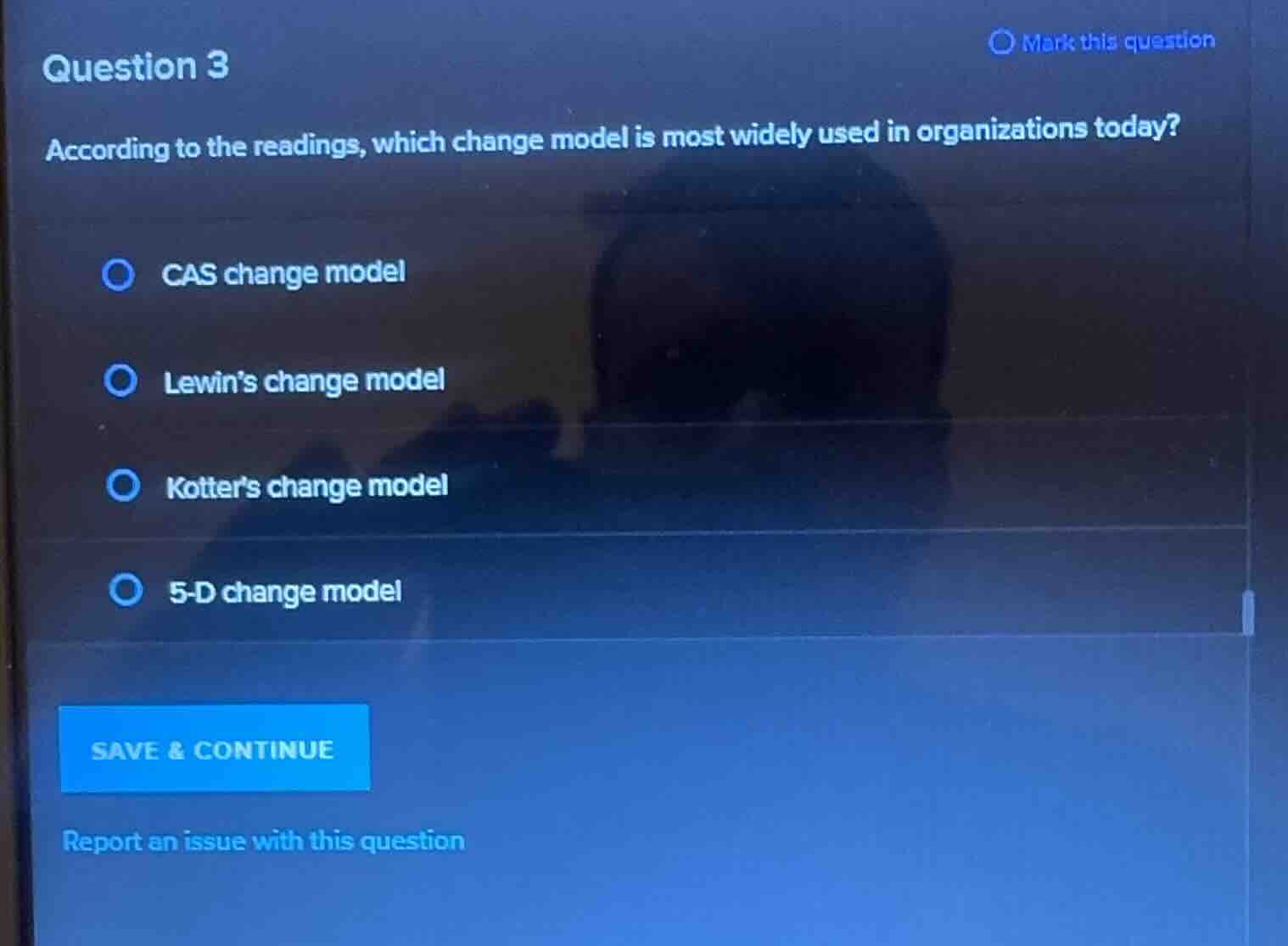 question 3 according to the readings, which change model is most widely…