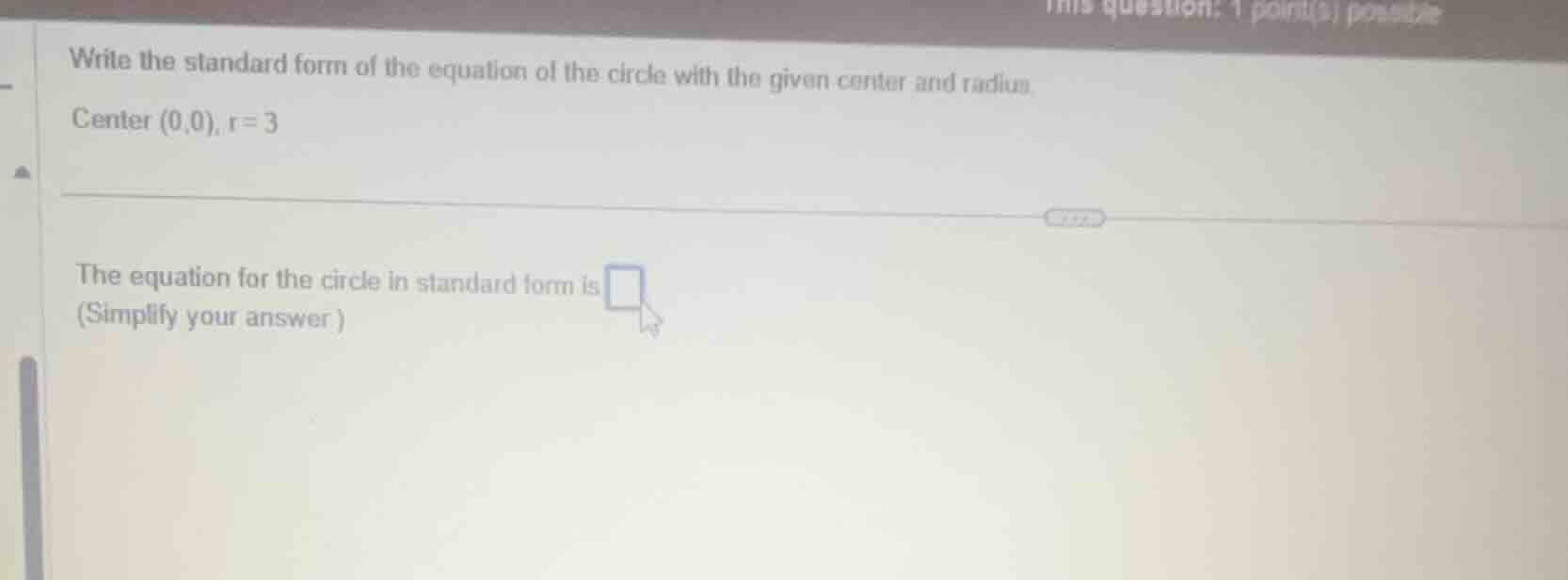 write the standard form of the equation of the circle with the given ce…