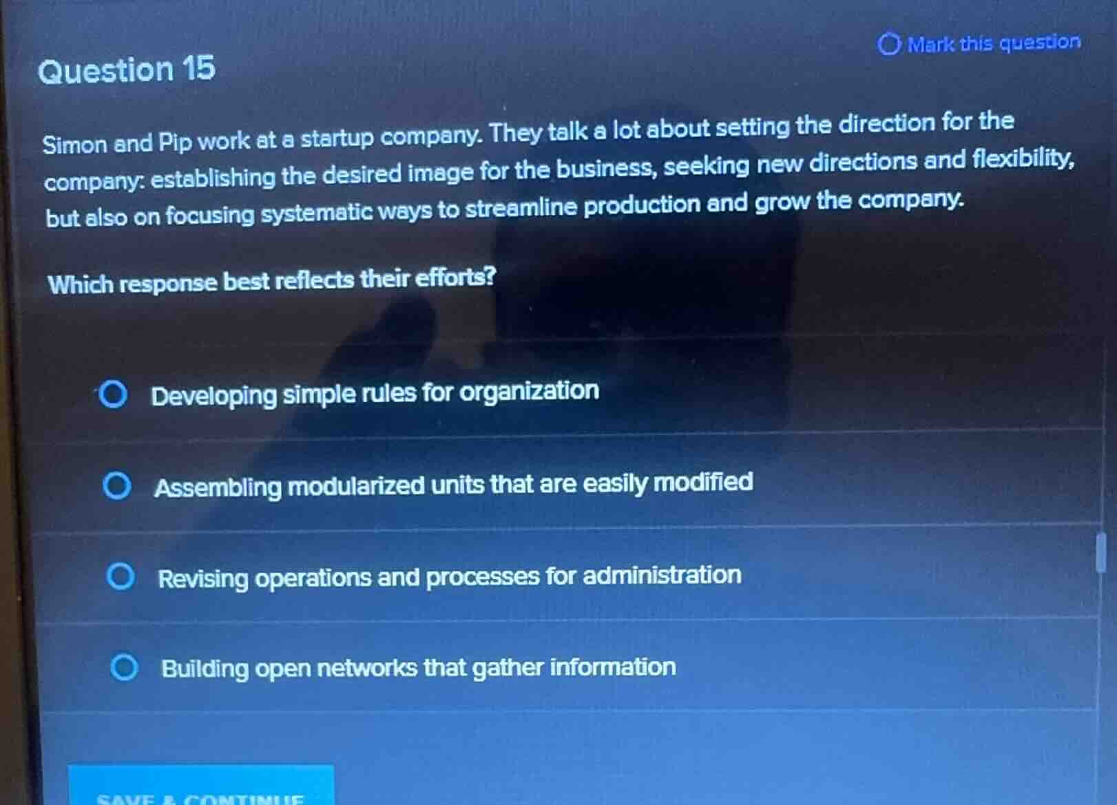 question 15 simon and pip work at a startup company. they talk a lot ab…