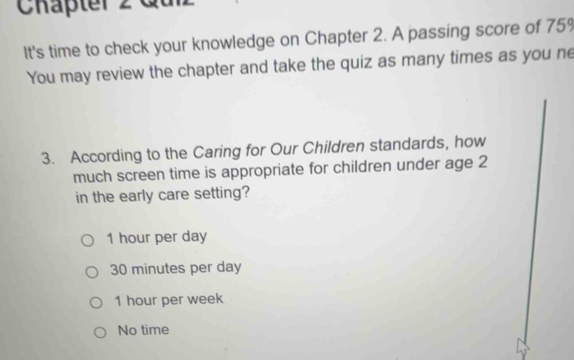 chapter 2 quiz its time to check your knowledge on chapter 2. a passing…